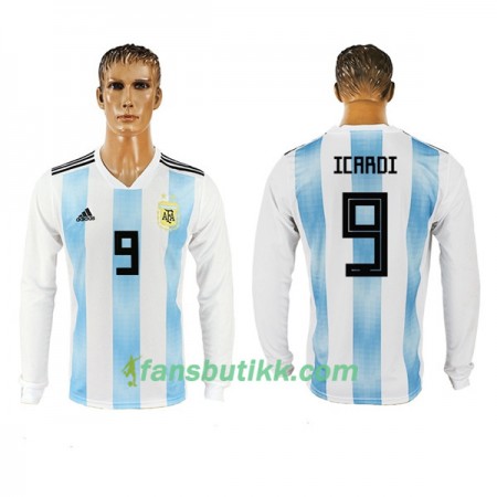 Fotball-VM 2018 Argentina drakt Icardi 9 Hjemmetrøye Langermet